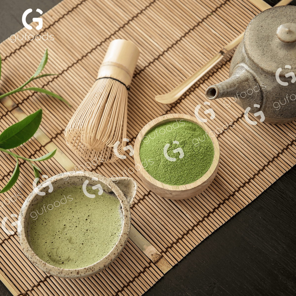 Bột Matcha trà Ôlong GUfoods (túi 50g) - Pha chế Barista, Giàu EGCG và chất chống oxy hóa, Vị umami tự nhiên, Eat clean, Healthy, Làm đẹp