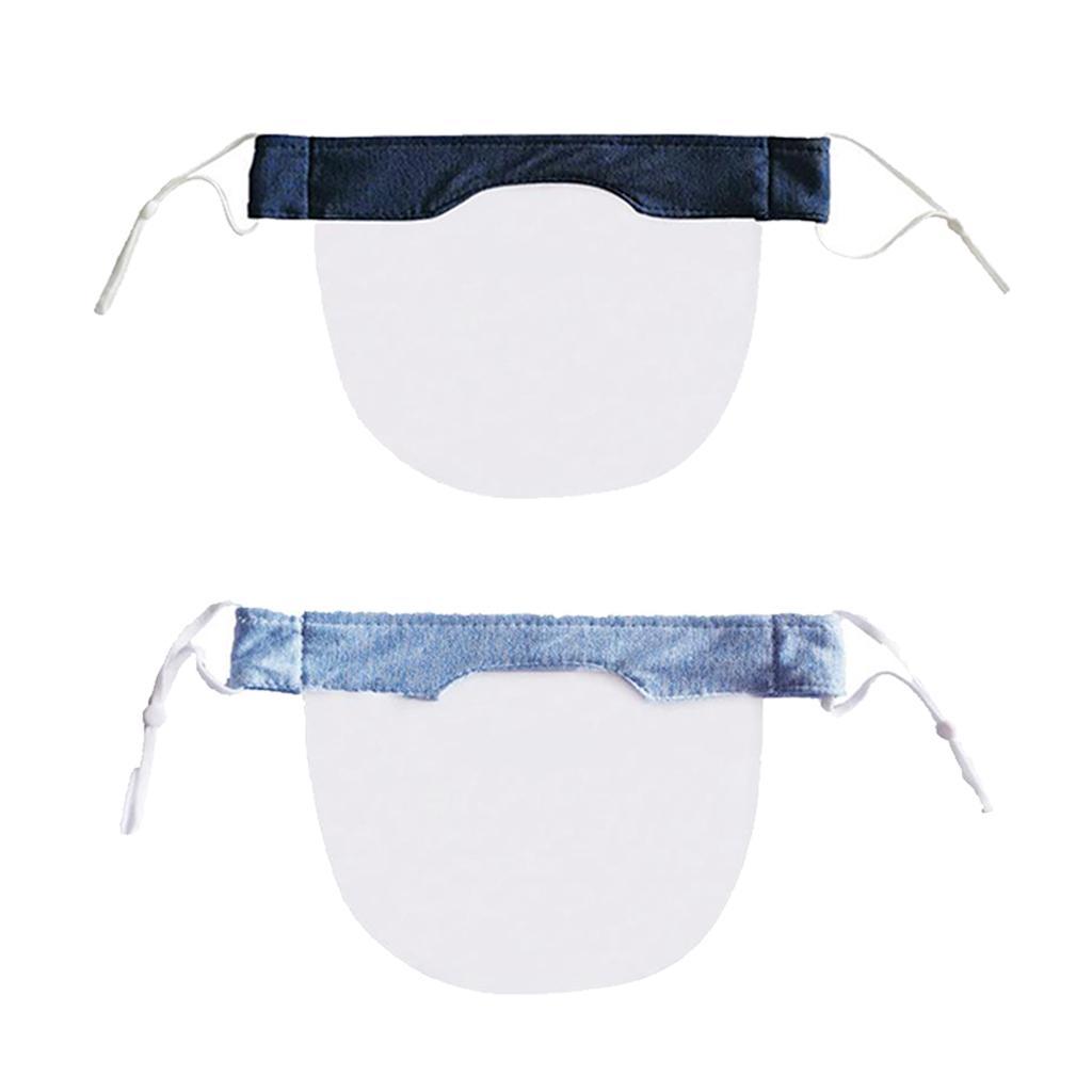 2pcs Washable Face Light-Weight Communication PVC Visual Face Mask