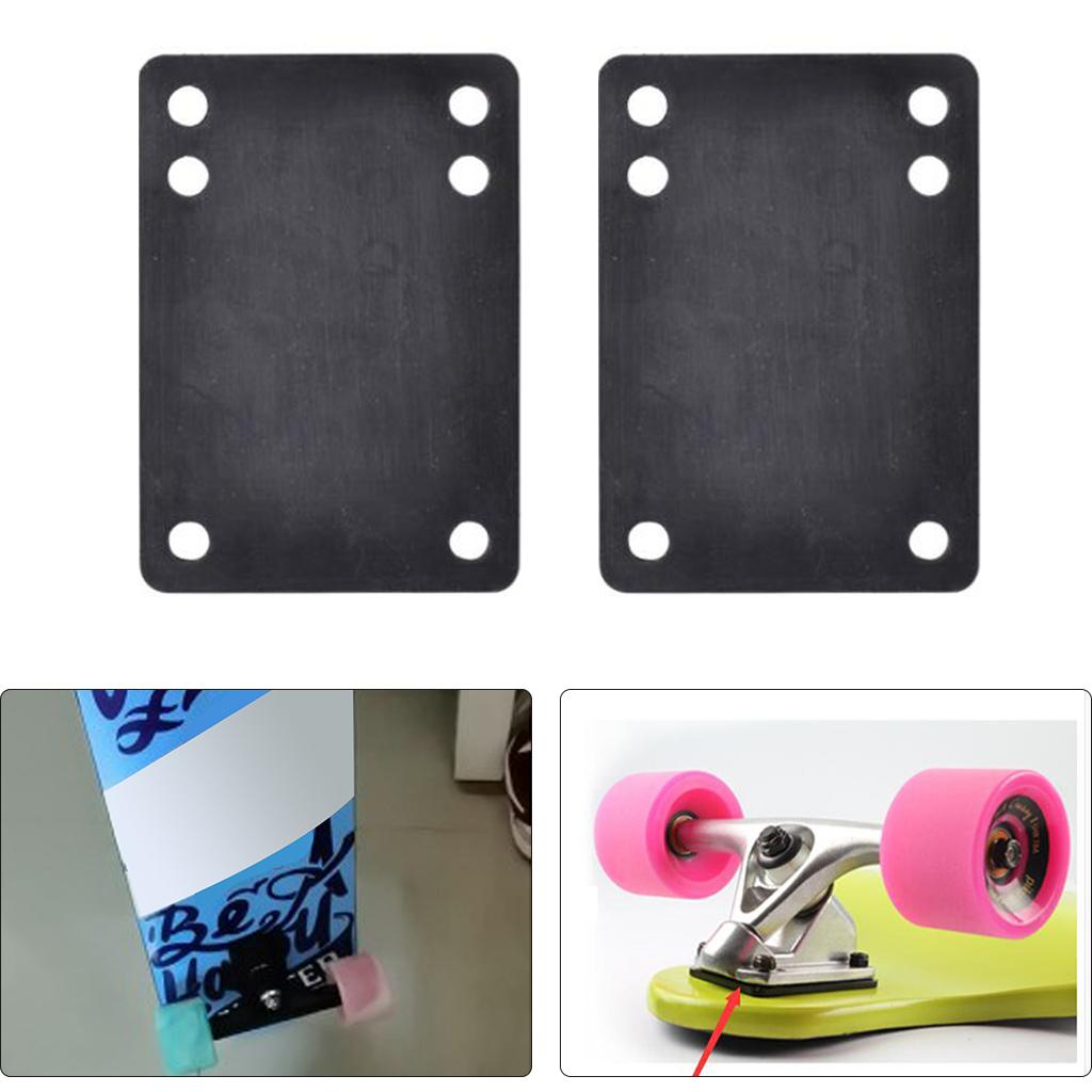 2Pack Longboard Skateboard Riser Pads Hardware Set Shock Pad for Men Women Outdoor Skateboarding Accessories