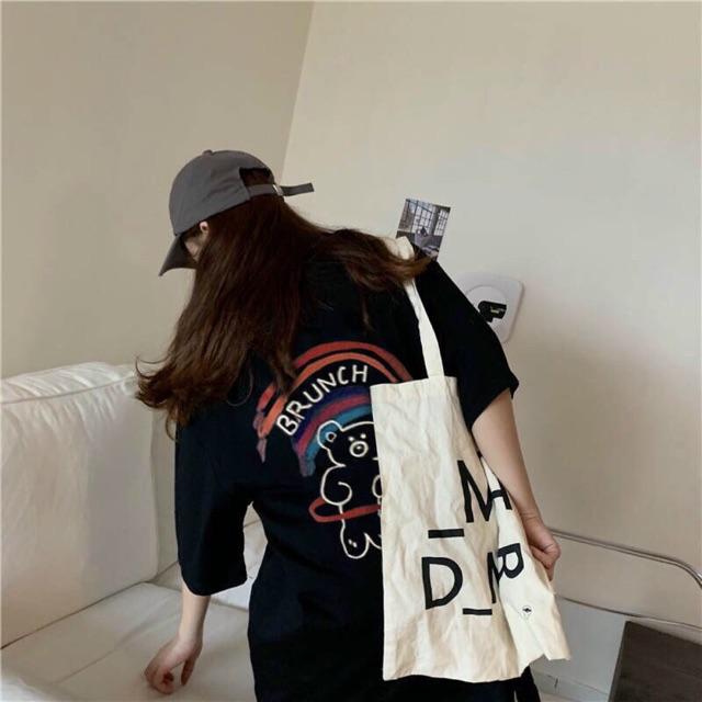 Áo thun tay lỡ Áo thun Gấu Teddy dáng rộng OVERSIZE hot hit