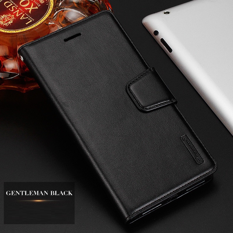 Bao da dạng ví cho Xiaomi Redmi 12C hiệu Hanman có quai cài - Hàng chính hãng