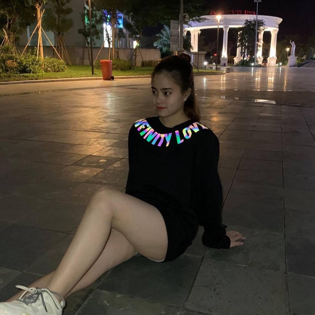 Áo Sweatrer IF.T in chữ Infinity Love Phản Quang 7 màu Áo nỉ Dài tay Unisex in hiệu ứng Hologram TATO_OFFICIAL
