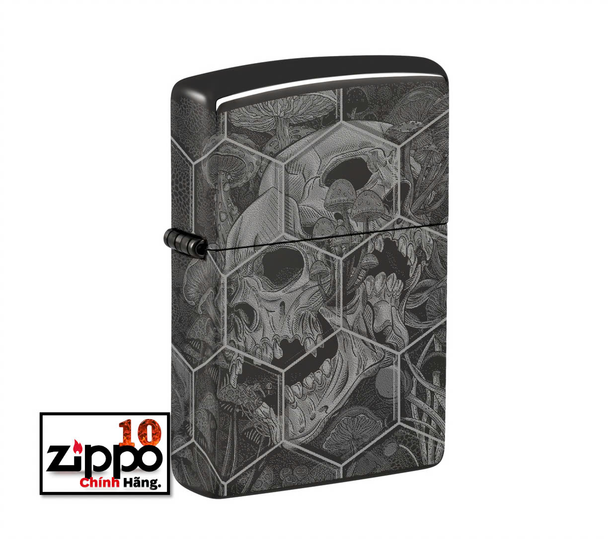 Bật lửa Zippo 46425 Mushroom Skulls Design - Chính hãng 100%