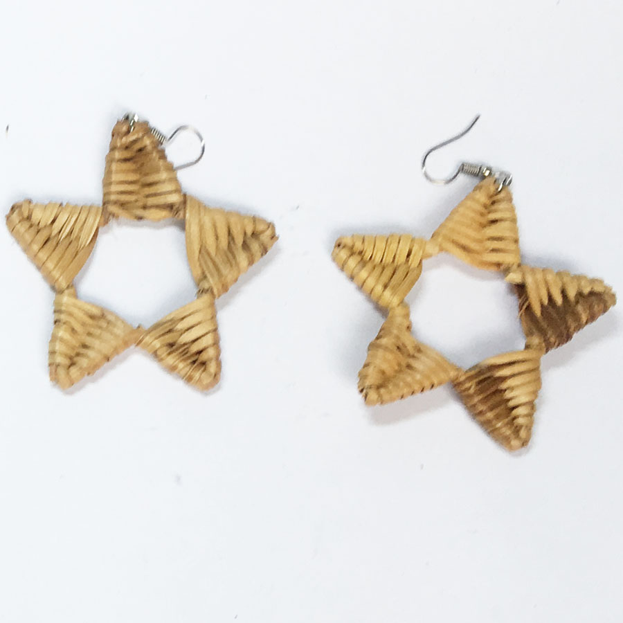 Combo 3 Bông tai mây tre đan handmade với 3 mẫu khác nhau