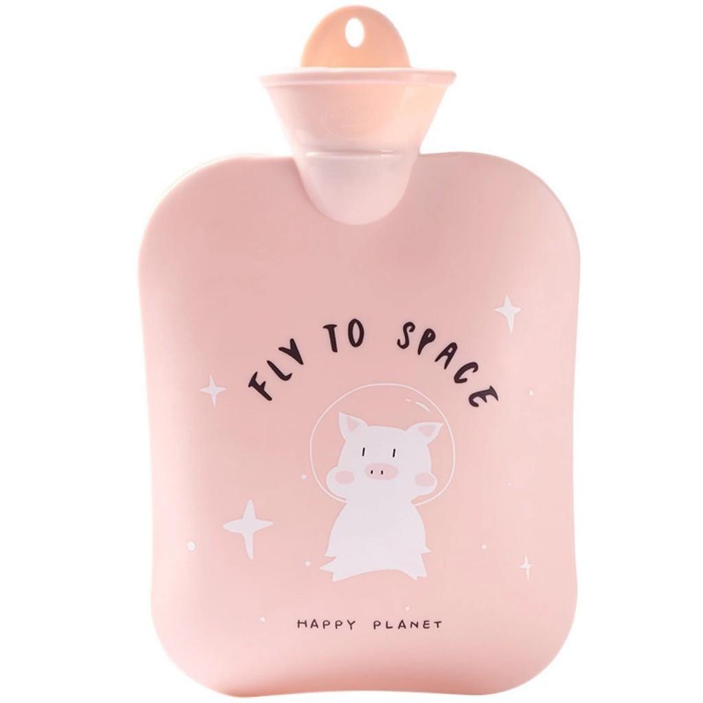 Túi Chườm Nóng Lạnh 1300ml ️  ️ Hình Cute Pig Big Size 1300ml ( Tặng Kèm Túi Vải Bông Mềm Mại).