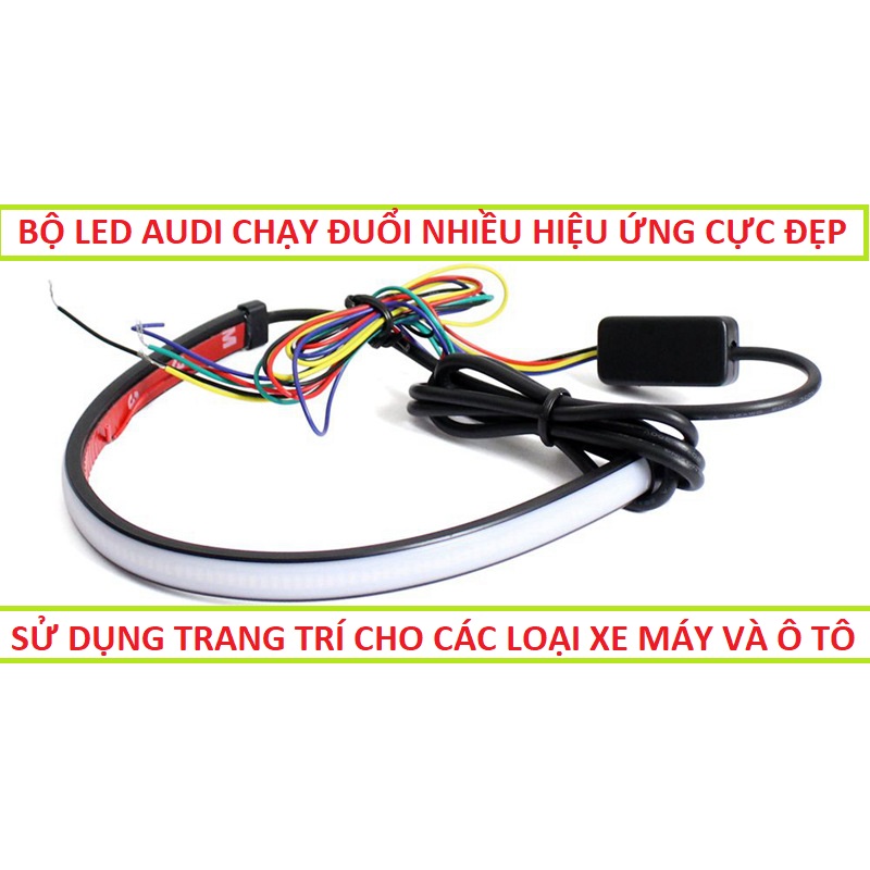 Dây led chạy đuổi audi trang trí xe máy ô tô Full hiệu ứng cực chất lắp các xe loại tốt chống nước