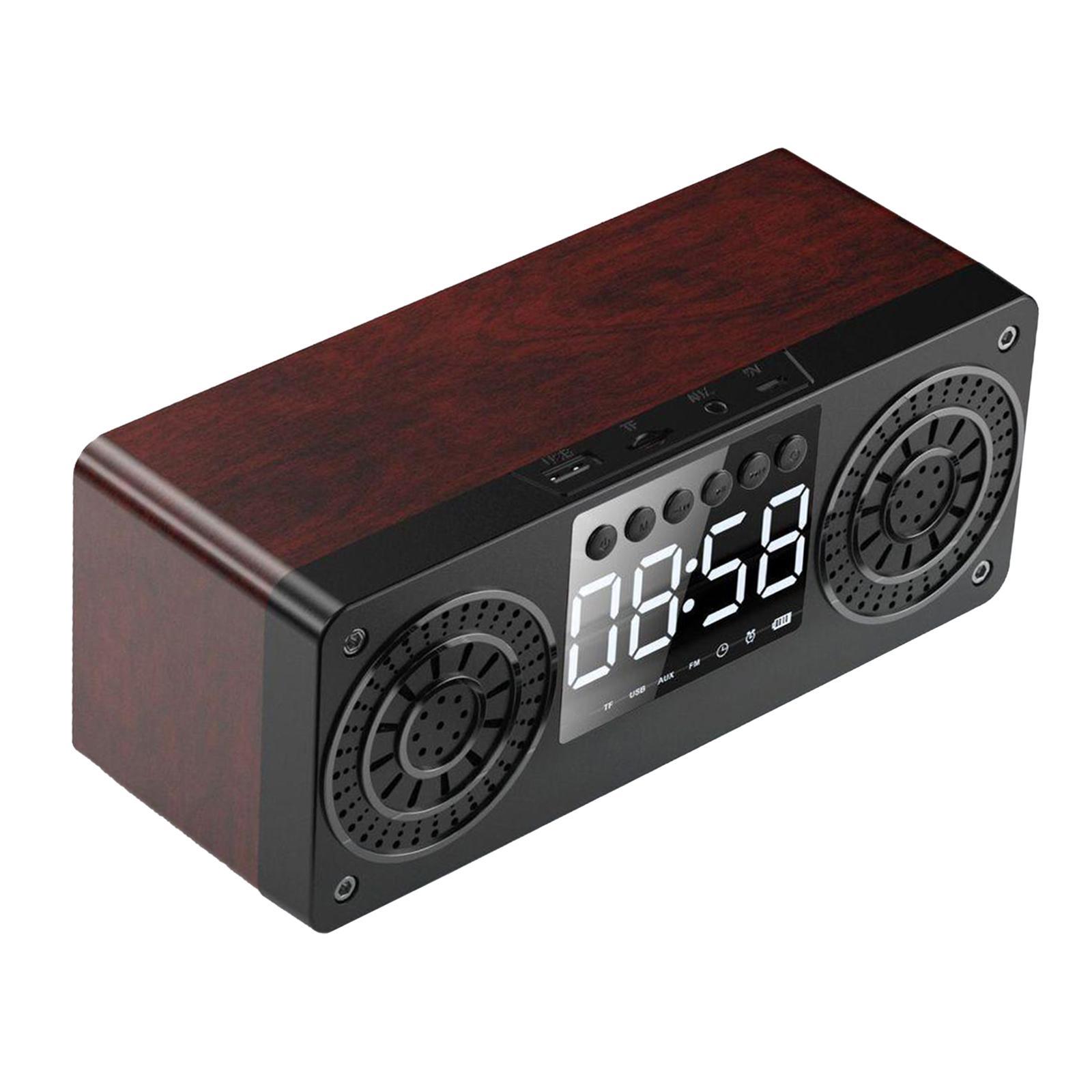 Bluetooth Portable Wooden Soundbar Audio Player for Home Office Computer black