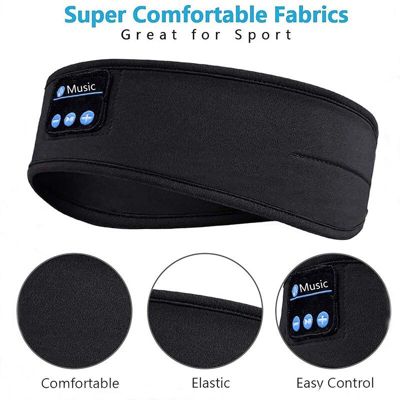 Headworn Bluetooth Không Dây Âm Nhạc Mặt Nạ Mắt Băng Đô Thể Thao Băng Chống Ồn Tai Nghe Gọi Chạy Tập Yoga Băng Đô