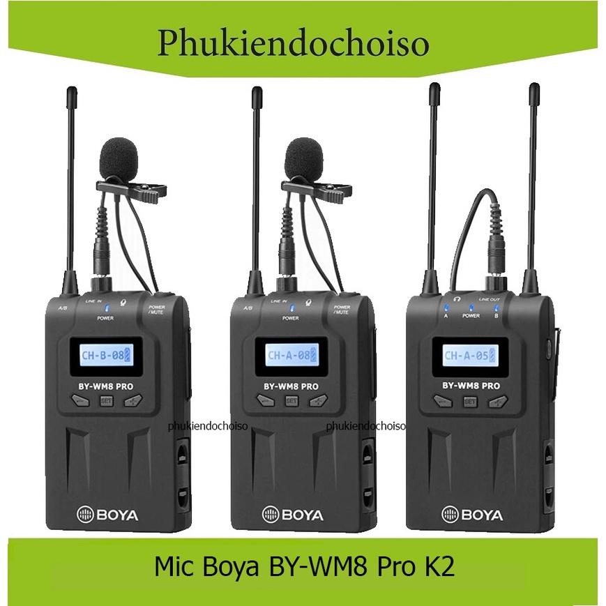 Micro thu âm không dây Boya BY-WM8 Pro-K2, Hàng chính hãng