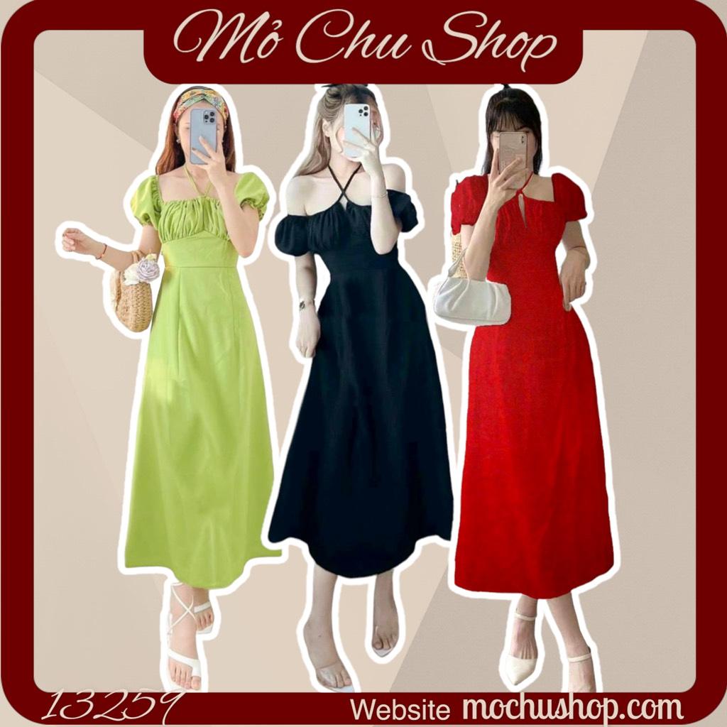 ĐẦM MAXI TAY PHỒNG RÚT DÂY NGỰC MẶC NHIỀU KIỂU 13259