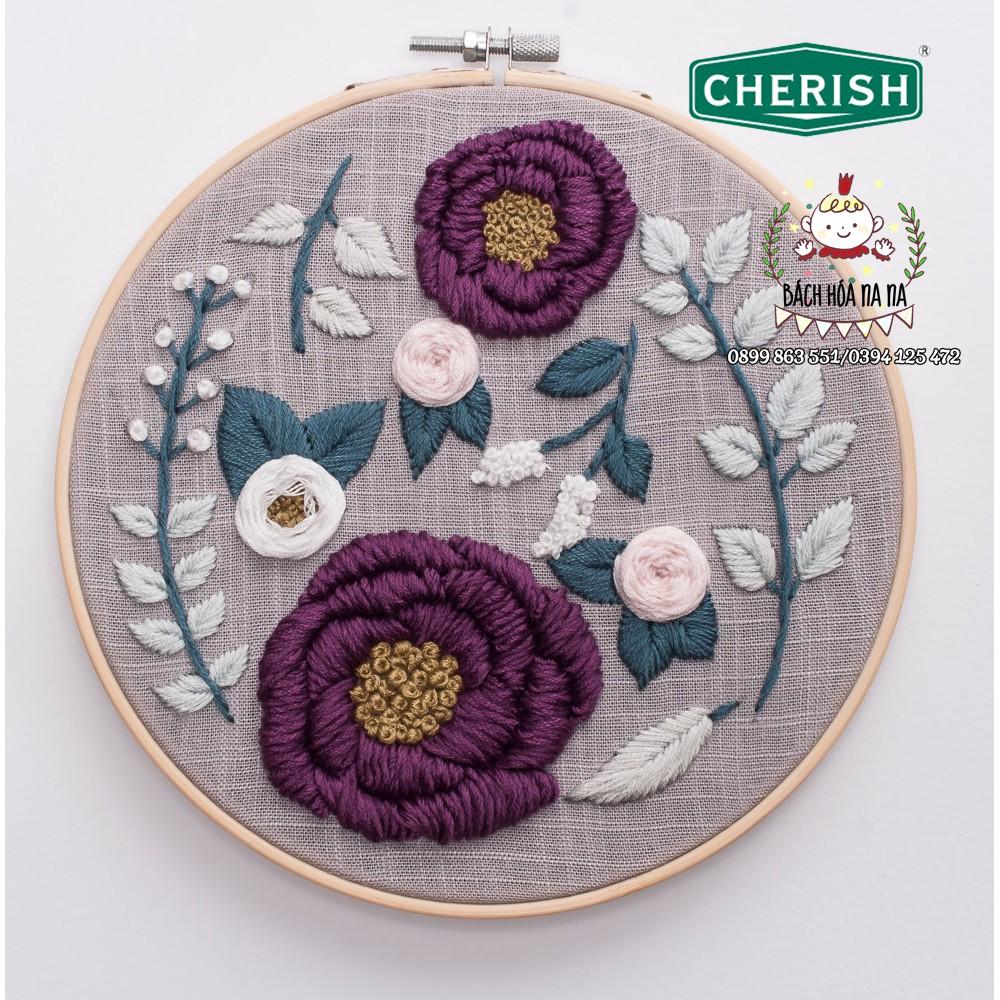DIY Bộ kit thêu Cherish hoa cỏ kit tập thêu tranh trang trí mẫu Hoa bốn mùa - Bách hóa Na Na Handmade