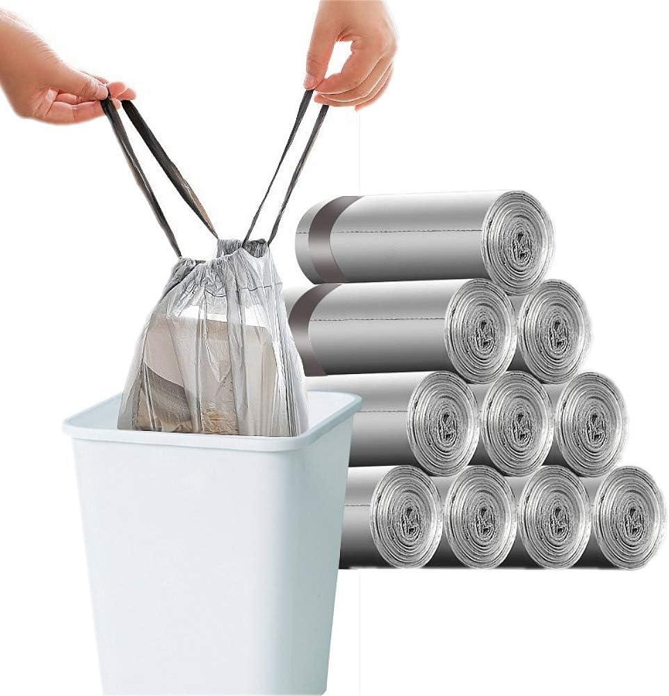 150 Gói Túi Rác Dây Rút 10L -15L, Túi Rác Lớn Chắc Chắn, 45 x 50cm -150 CÁI Màu Xám