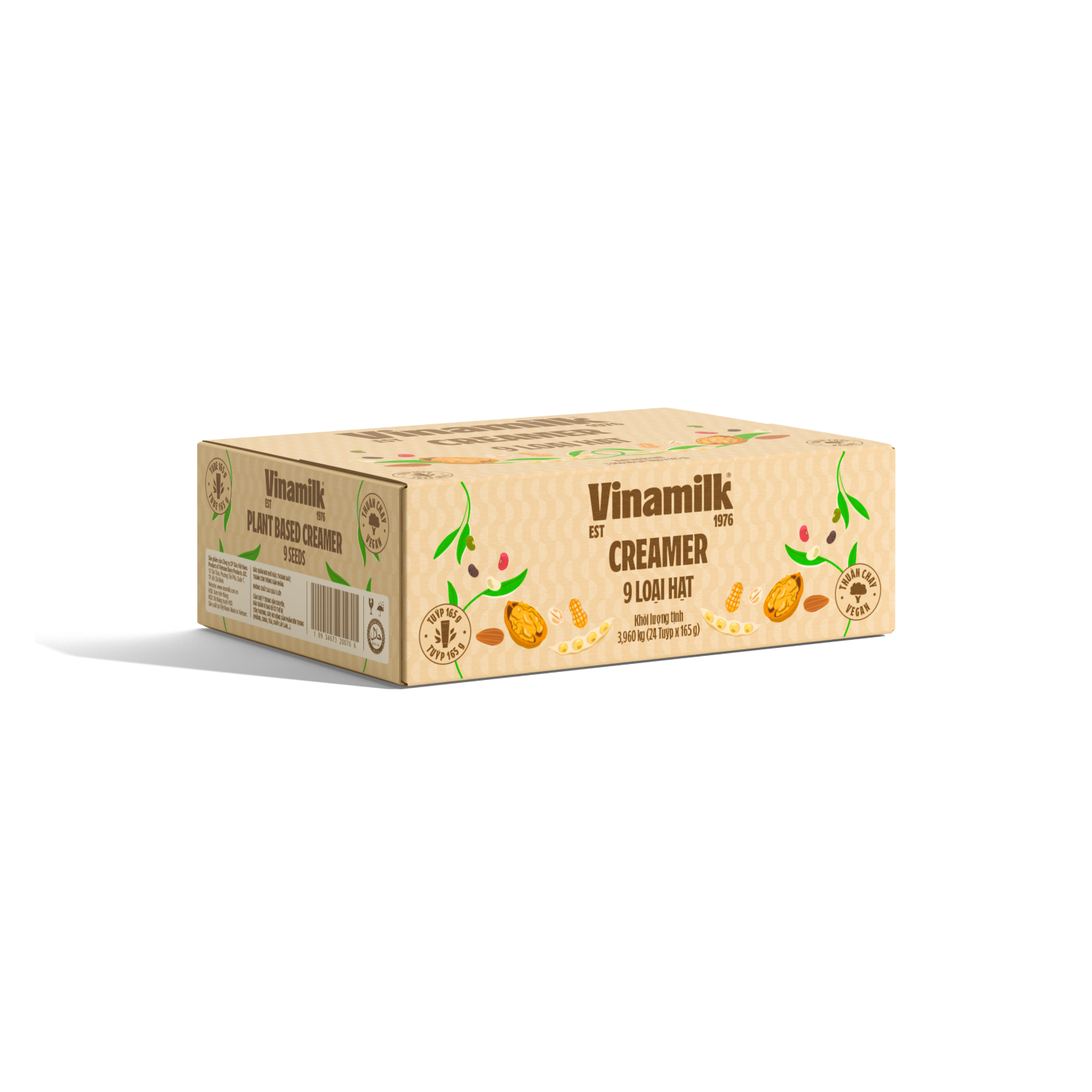 Creamer Vinamilk 9 loại hạt sữa đặc dạng tuýp 165g