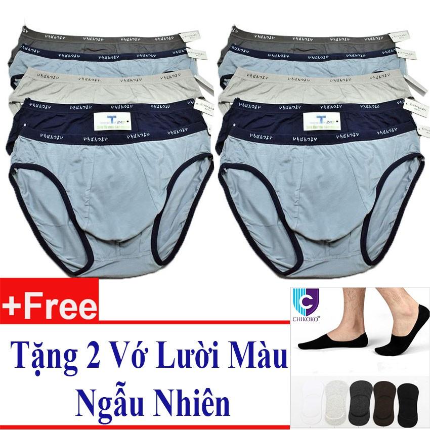 Bộ 10 Quần Lót nam Xuất Nhật KM368 -GT247 + Tặng kèm 2 đôi tất