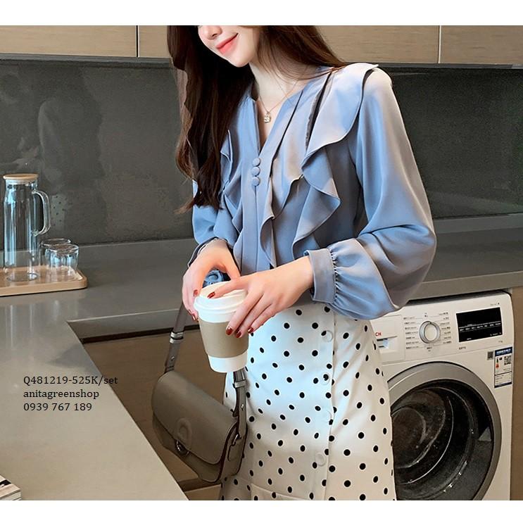 Q481219 SET ÁO PHỐI CHÂN VÁY CÔNG SỞ