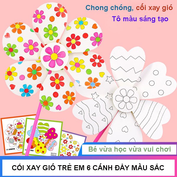 Chong chóng tô màu sáng tạo - Đồ chơi DIY siêu cute cho bé