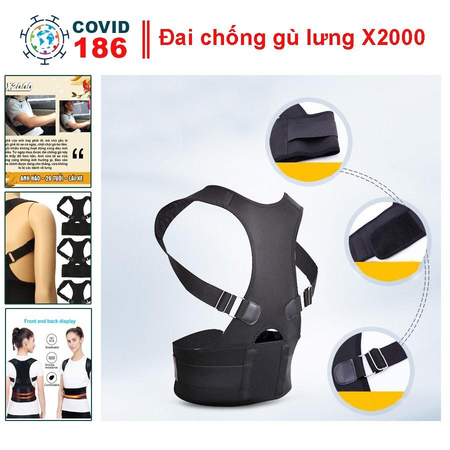 Đai chống gù lưng X2000 cao cấp nam nữ, chống cong vẹo cột sống, hỗ trợ điều chỉnh tư thế đúng