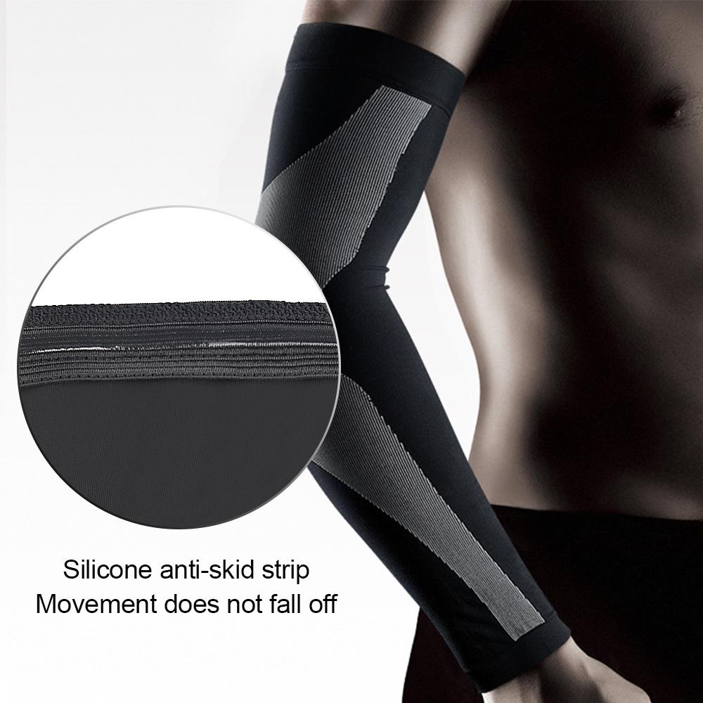 Toprunn 2pcs/1Pair Sports ARM nén tay áo bóng rổ Bóng rổ Mùa hè Mùa hè Chạy UV Bảo vệ Bóng chuyền Bóng chuyền Bóng chuyền Color: White