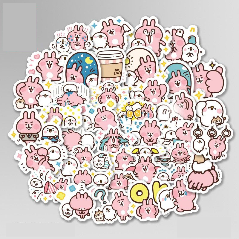 Set 60 Sticker Kanahei ảnh decal hình dán ép lụa