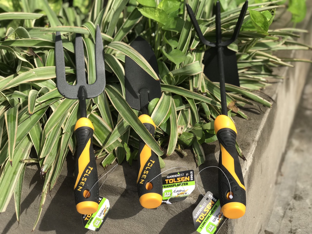 Bộ 4 dụng cụ quốc xẻng làm vườn chính hãng Tolsen tặng găng tay cao su kháng khuẩn