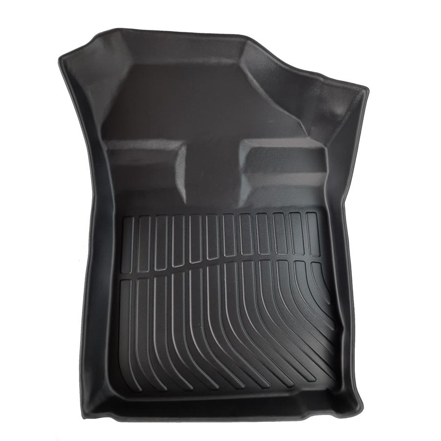 Wigo-Thảm lót sàn xe ô tô Toyota Wigo 2017-2020 Nhãn hiệu Macsim chất liệu nhựa TPE màu đen hàng loại 2