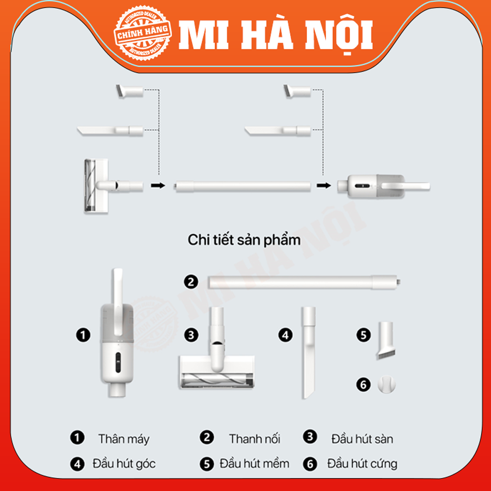 Máy hút bụi cầm tay Redkey P6C - Hàng chính hãng