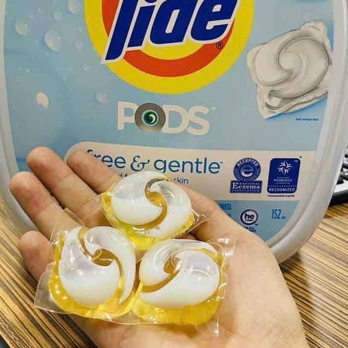 Viên giặt không mùi cho da nhạy cảm &amp; em bé Tide Pods Free &amp; Gentle 152 viên – 3.63kg