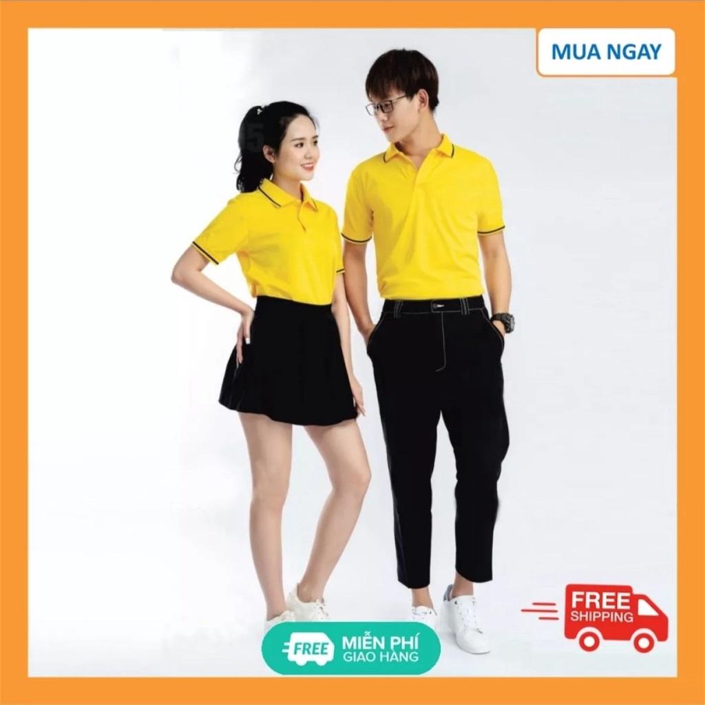 Áo Polo Nam Nữ Cổ Trụ Form Rộng Vải Cotton Cá Sấu