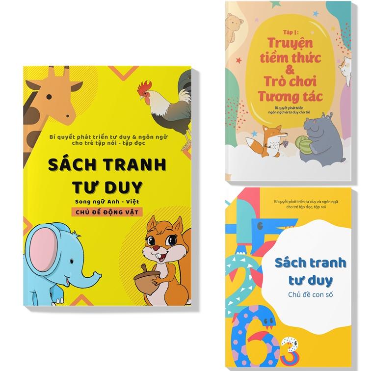 Combo 3 cuốn Sách tranh tư duy  + Truyện tiềm thức & trò chơi tương tác - Bản Quyền