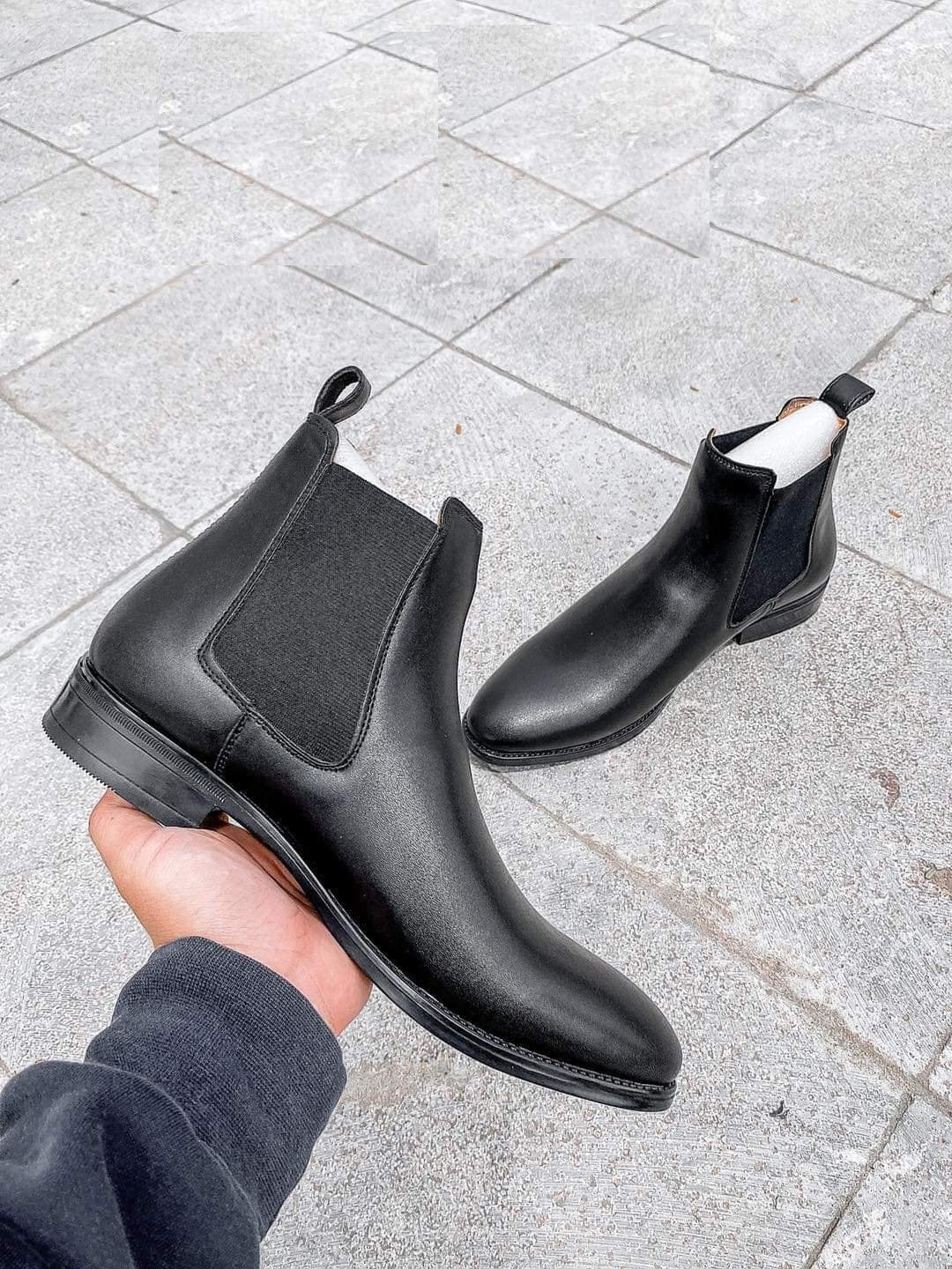 Chelsea Boots Nam Classic Dáng Chuẩn Cổ Chun Thiết Kế ôm Chân Cực Tôn Dáng