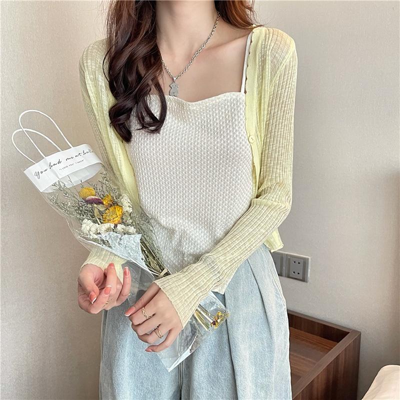 MS531 Áo 2 dây vạt chéo thun xốp hoạ tiết