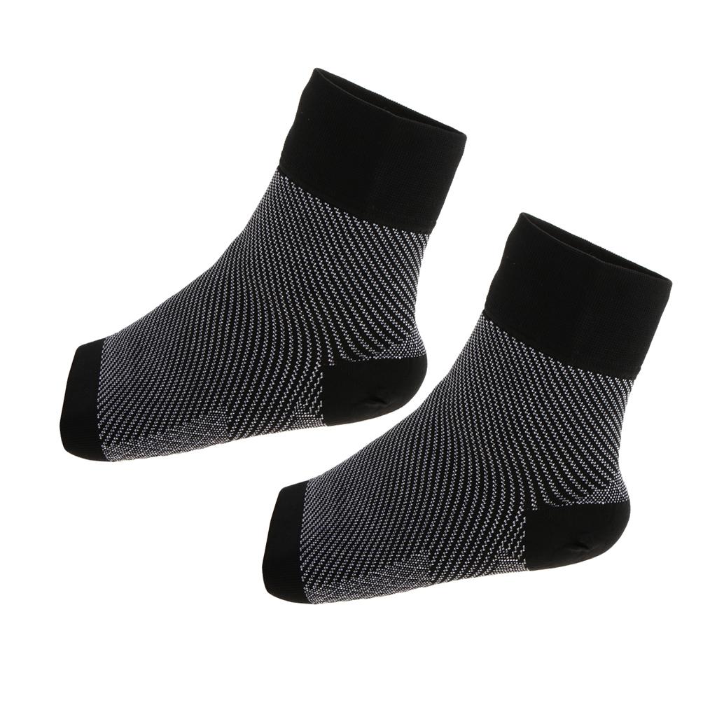 Ankle Support Compression Toeless Socks Foot Sleeve Arch Heel Pain Relief M