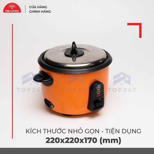 Nồi Cơm Điện Kim Cương 0.8 Lít Nắp Rời Chống Dính - Hàng Chính Hãng