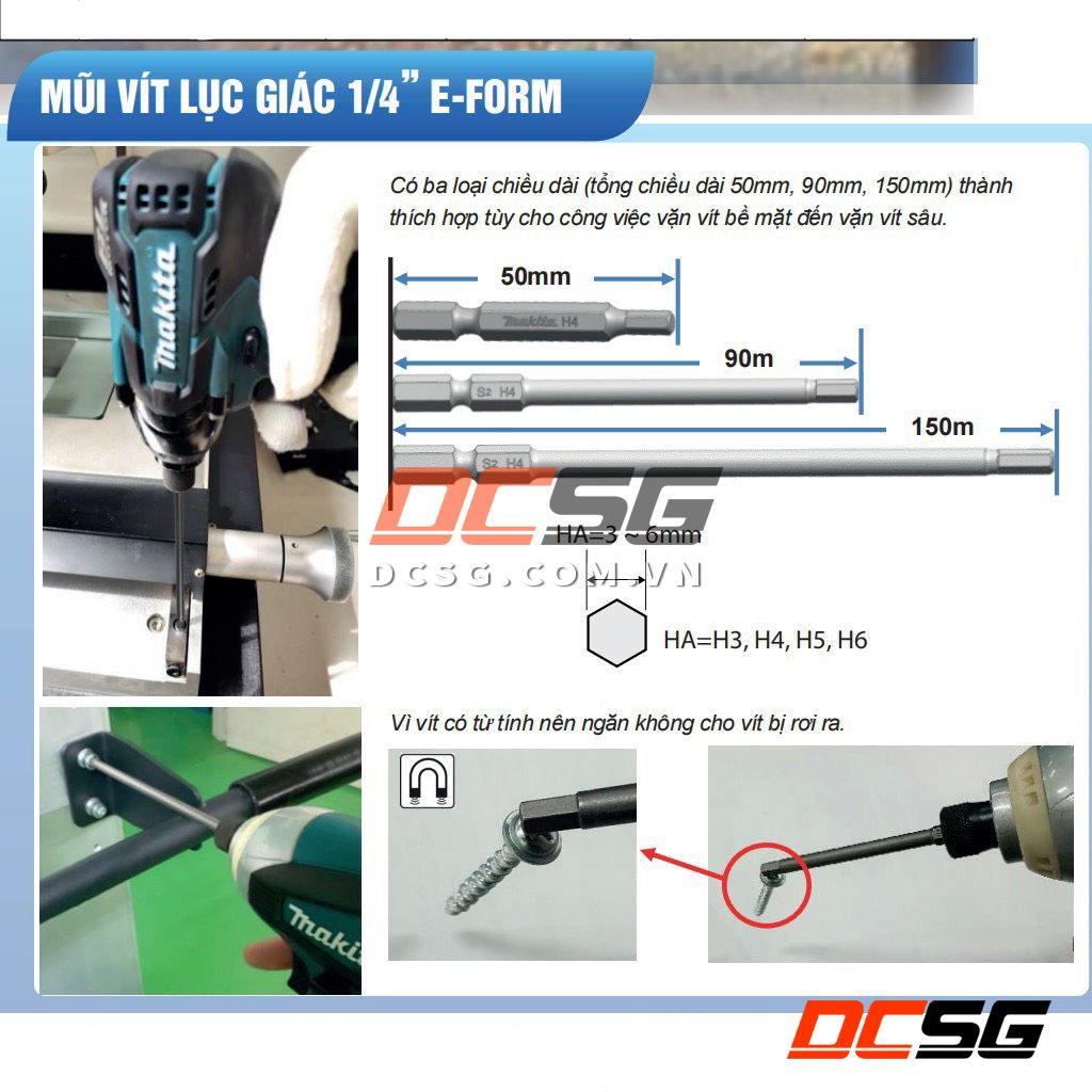 Mũi vít đầu lục giác dài 50-90-150mm Makita | DCSG