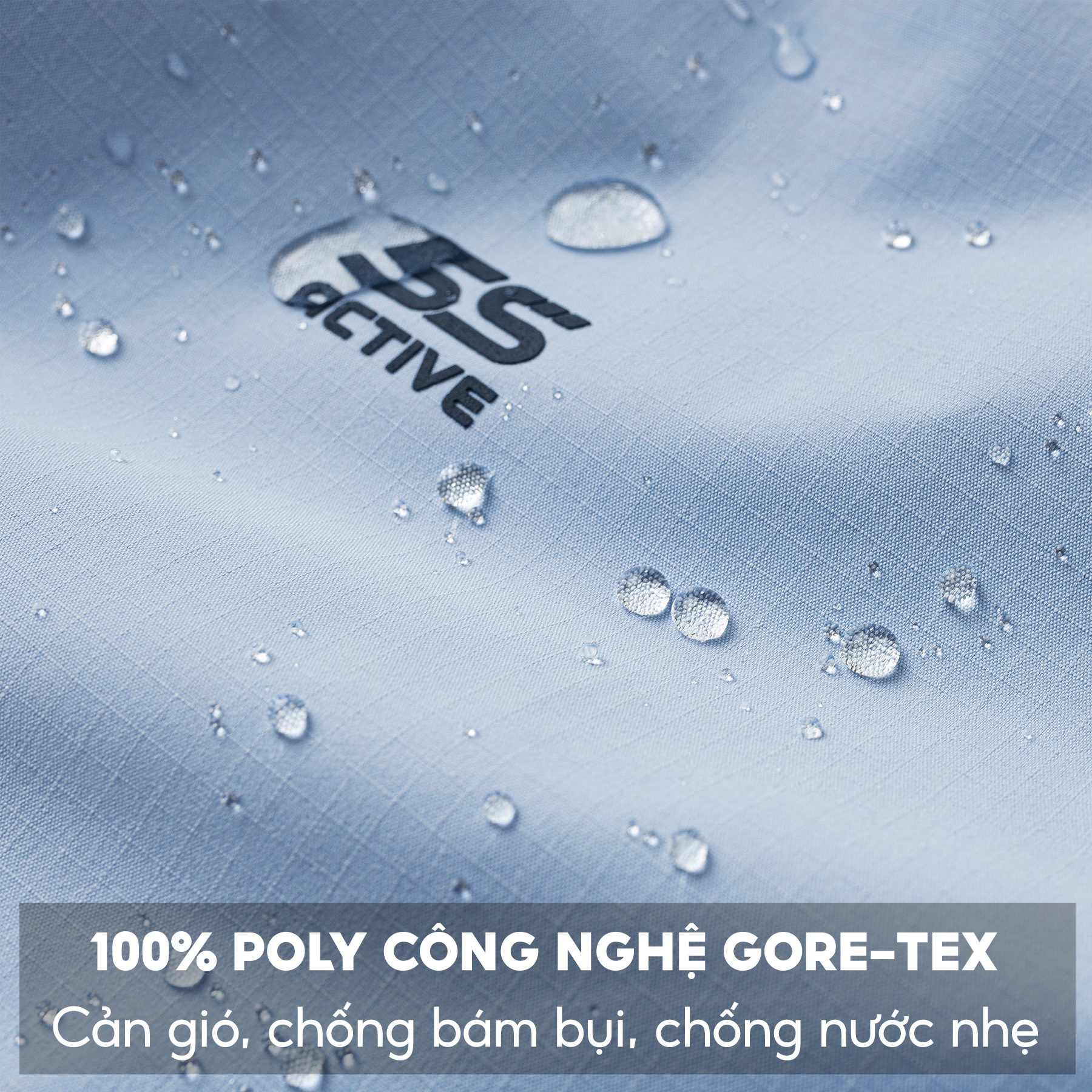 Áo Khoác Gió Thể Thao Nam 5S ACTIVE, Giữ Ấm, Chống Bụi, Trượt Nước, Phối Màu Phong Cách, Năng Động