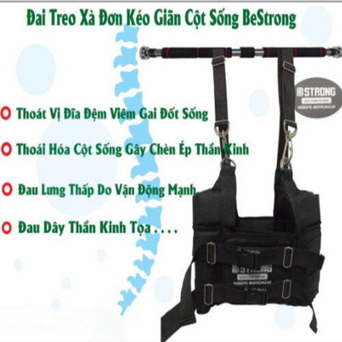 Đai treo xà đơn kéo giãn cột sống + Xà đơn gắn cửa