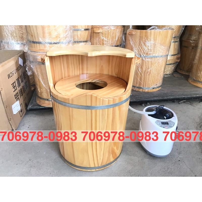 Thùng gỗ xông chân kết hợp x.ông phụ kho.a
