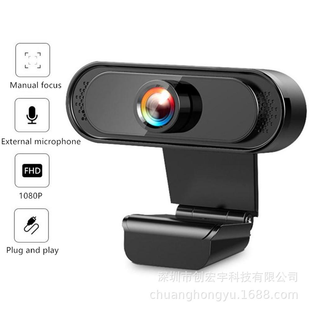 WEBCAM CÓ MÍC 1080P Full HD Sắc Nét - Thích hợp cho việc livestream ,học tập, giảng bài- kẹp màn & để bàn