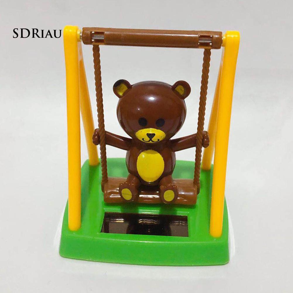 Tượng gấu hoạt hình sử dụng năng lượng mặt trời trang trí xe hơi