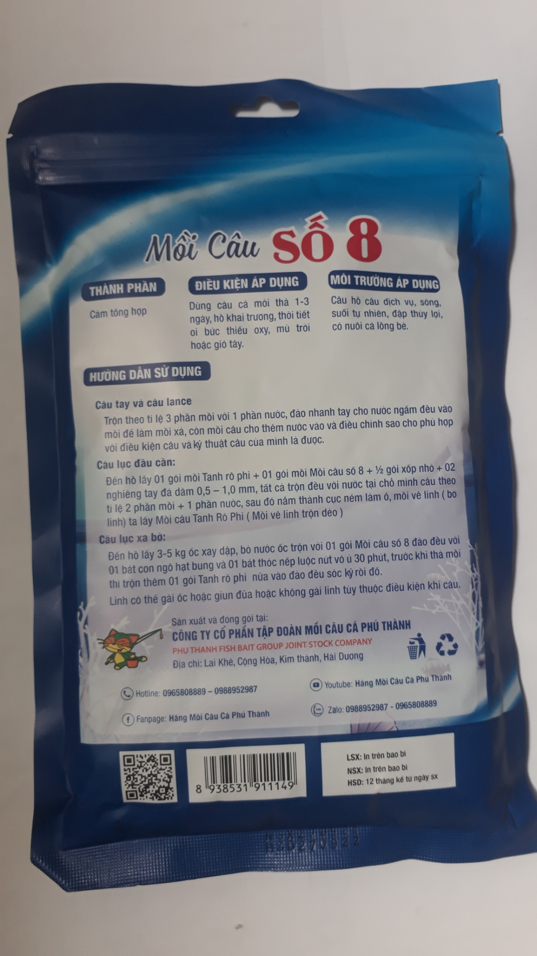 2 gói Mồi Câu Cá Số 8 - Hãng Phú Thành
