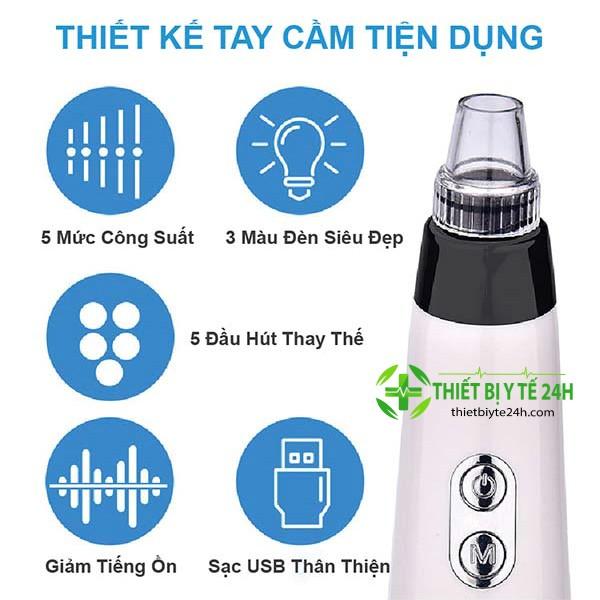 Máy Hút Mụn Bã Nhờn Bụi Bẩn Trên Da Mặt Cầm Tay Mini