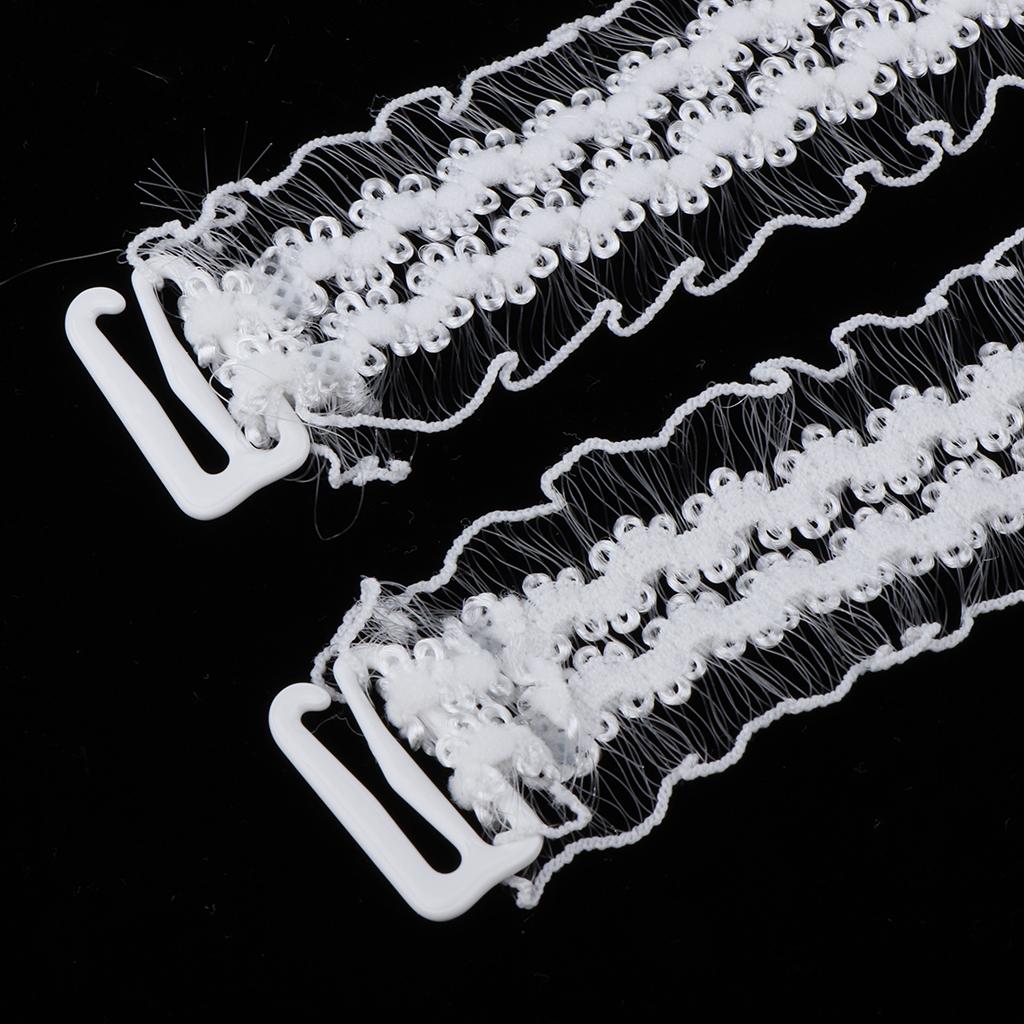 Womens Elastic Lace Bra Straps Non-slip Seamless Shoulder Strap Replacement