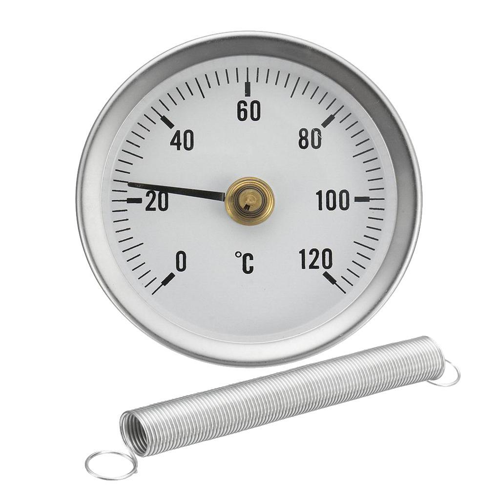 63mm Clip-on Cutting Die Pipe Thermometer Temperature Gauge Clip-On with Spring 0-120℃