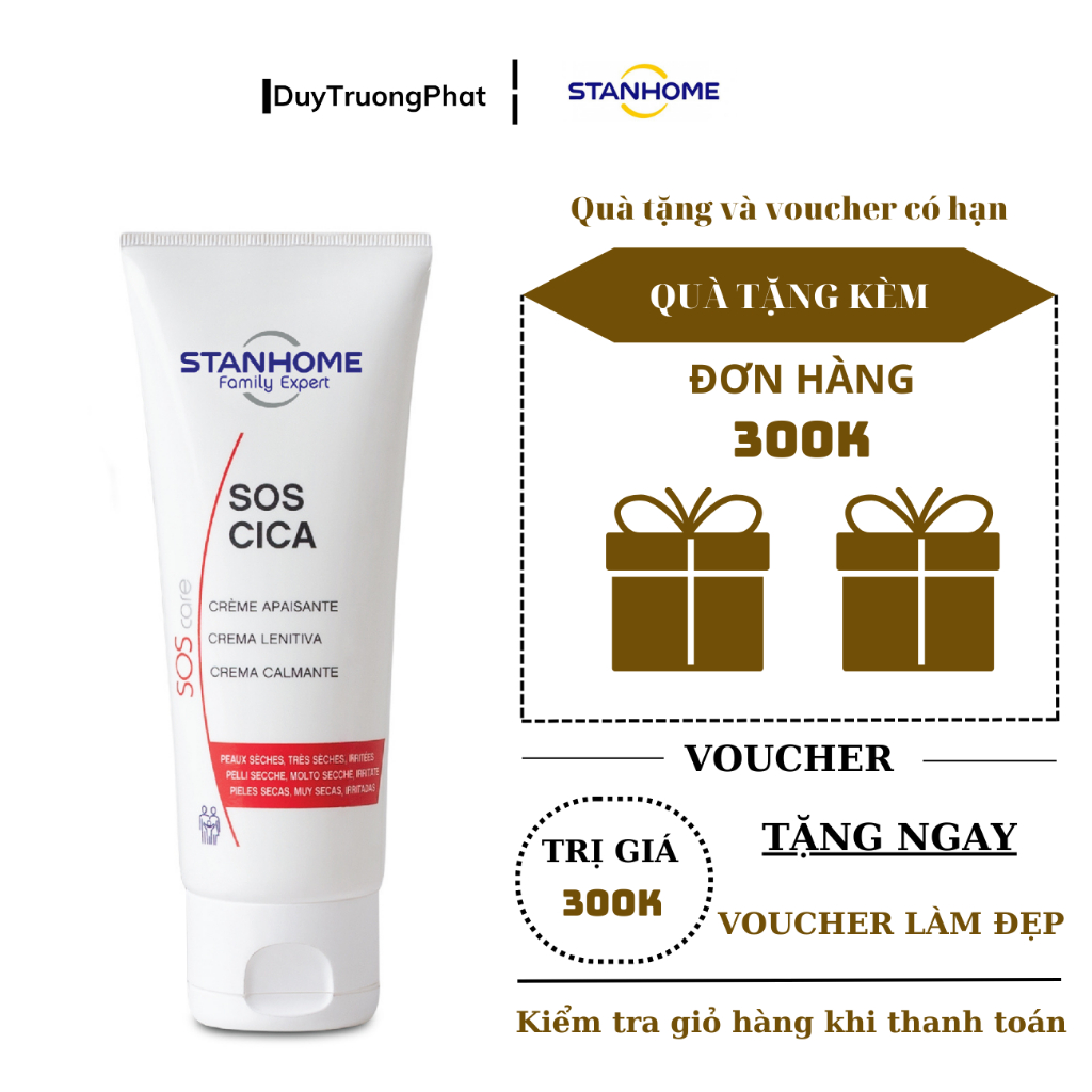 Kem dưỡng ẩm phục hồi cho da mặt và body Stanhome Sos Cica 75ml