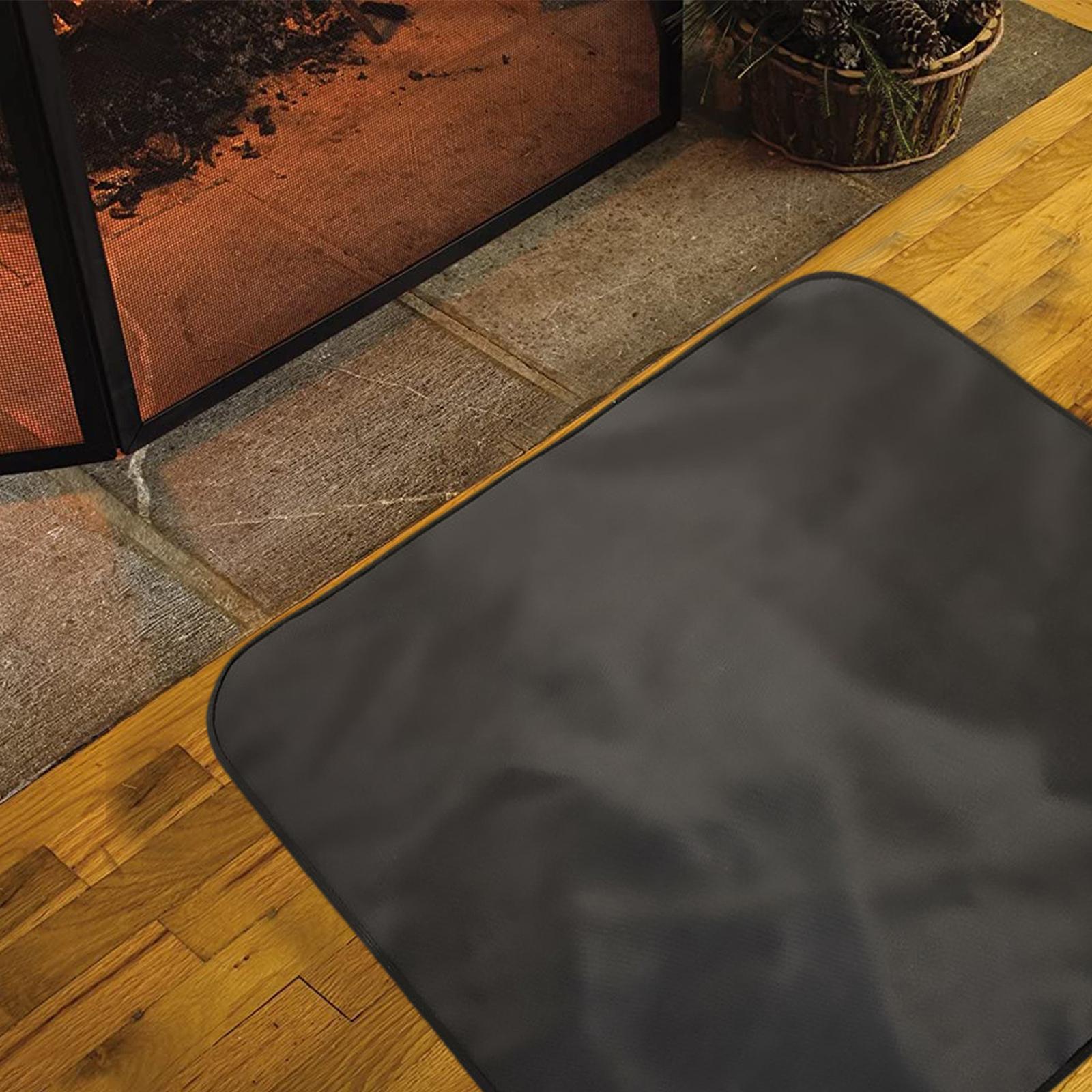 Heat Insulation Fireplace Mat Fireproof Pad for Backyard Decking Grass