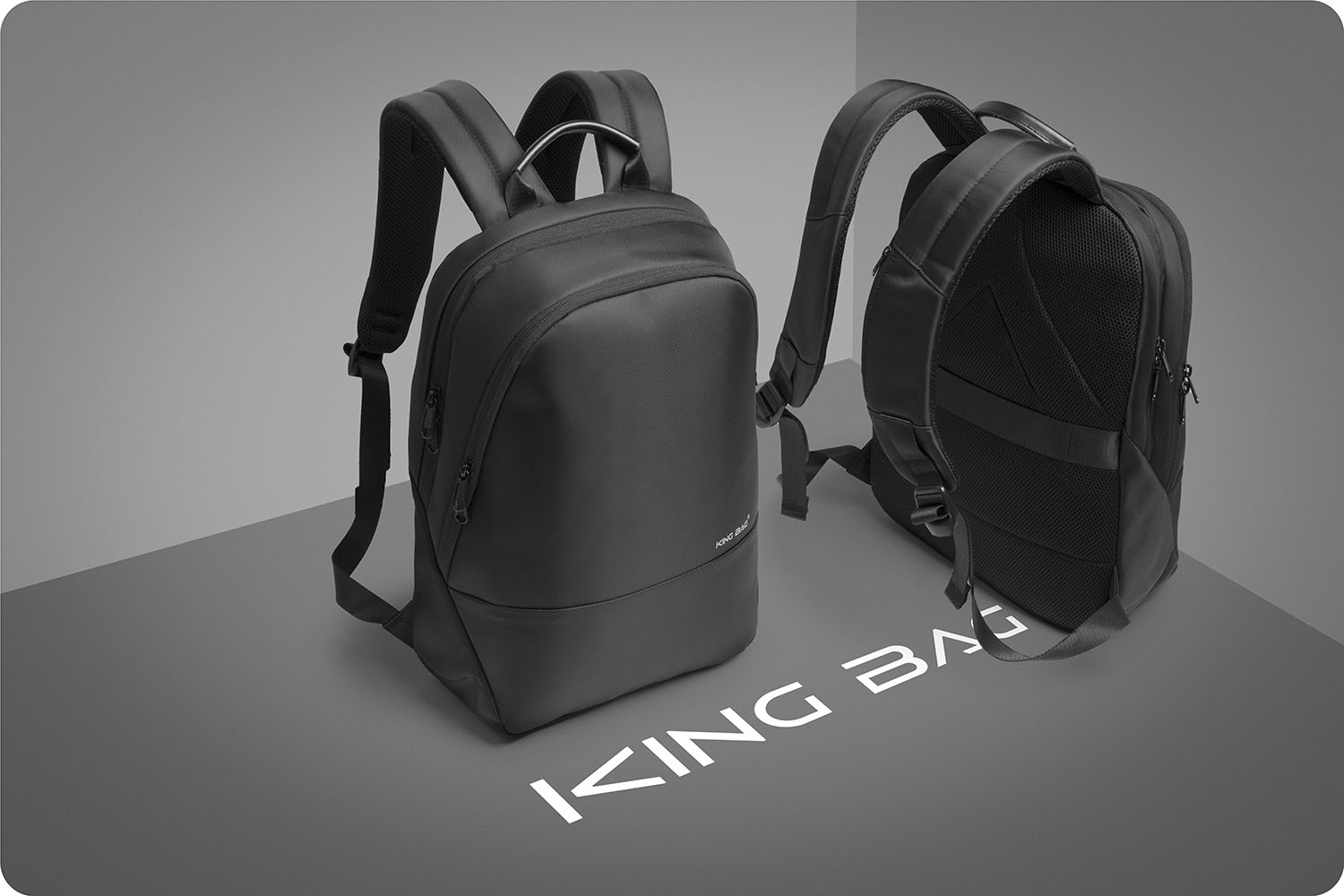 Balo laptop 14” KINGBAG ERIC mỏng nhẹ, phong cách mới, trượt nước, có ngăn máy tính bảng, đai vali tiện dụng - Hàng chính hãng