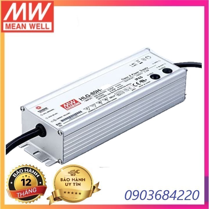 Nguồn LED Driver HLG-80H-24 Meanwell , Hàng chính hãng