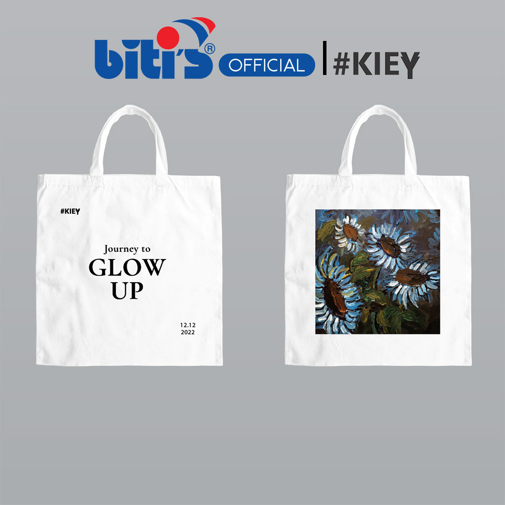 Túi Tote vải canvas Kiey Sun Tote Bag BTU000200TRG (Trắng)