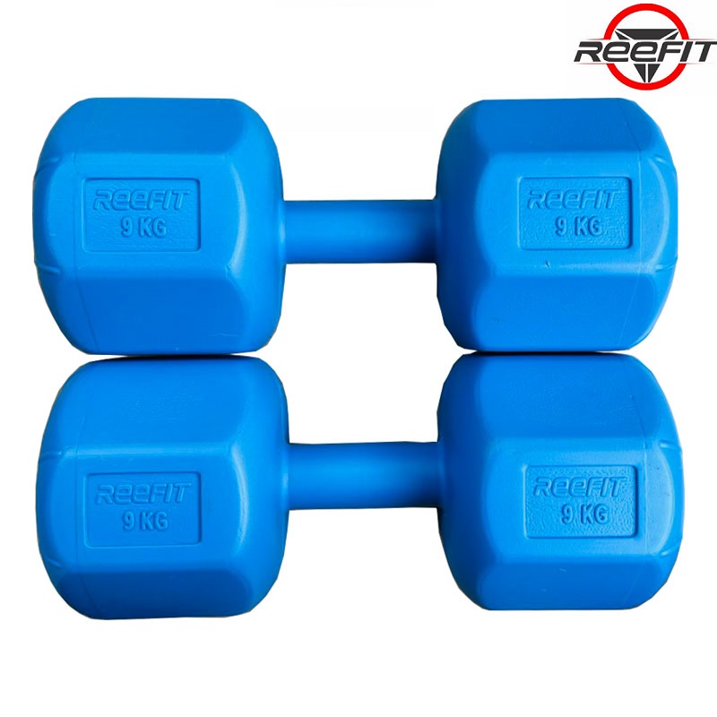Bộ 2 vỏ tạ tay nhựa bát giác 9kg REEFIT