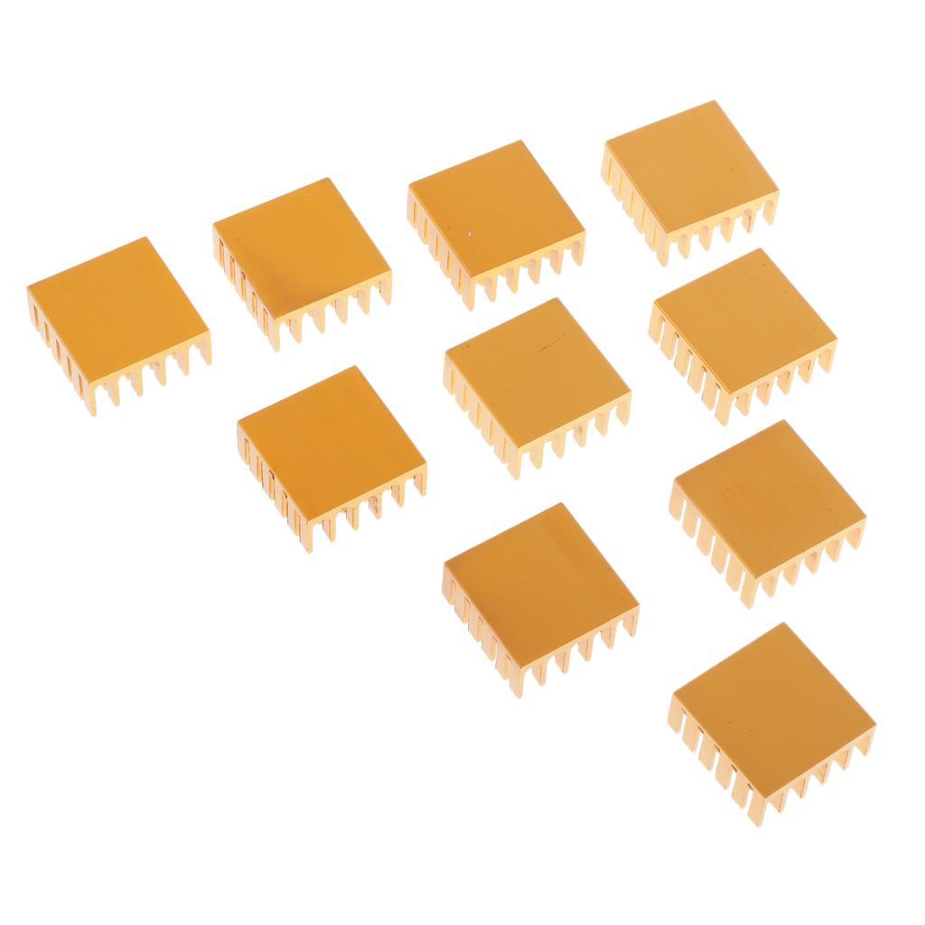 10PCS Aluminum  Cooling Fin   22x22x10mm for CPU LED